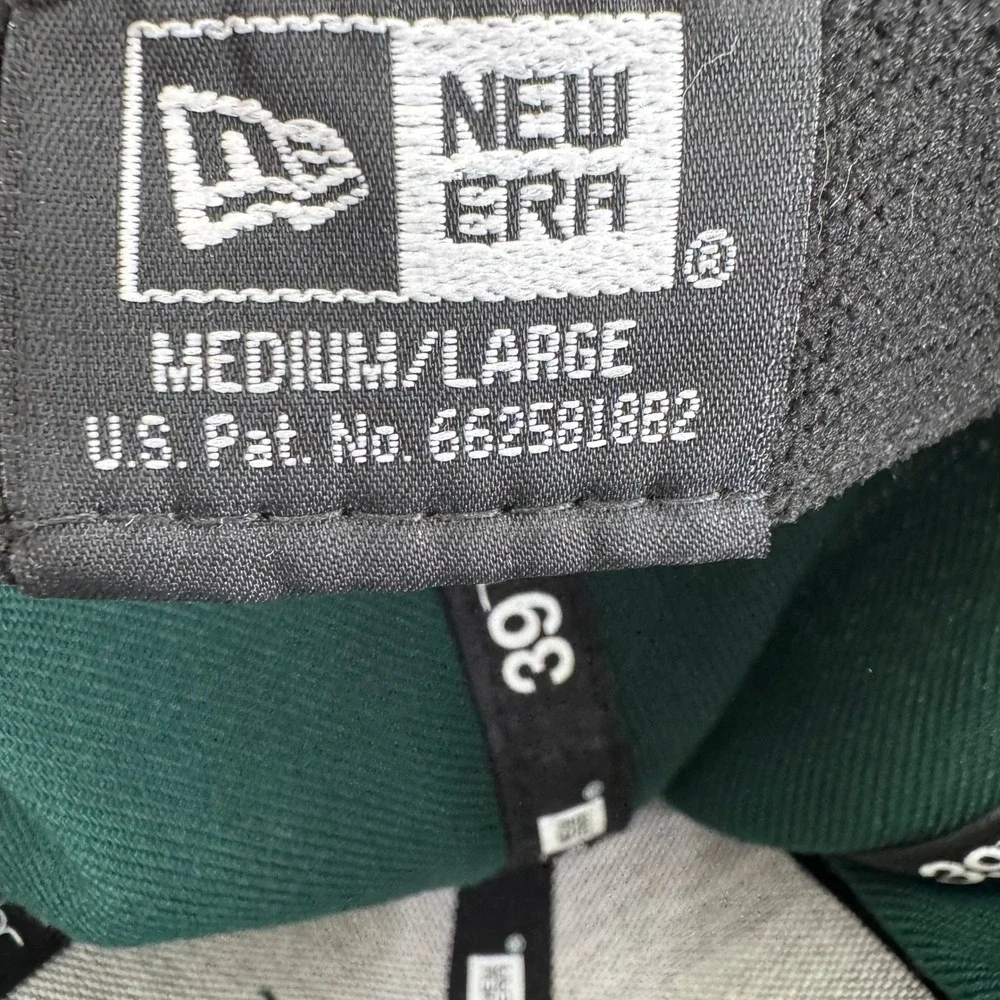 New Era 39THIRTY‎ Oakland Athletics MLB Hat Mens Medium Large Green Yellow Cap